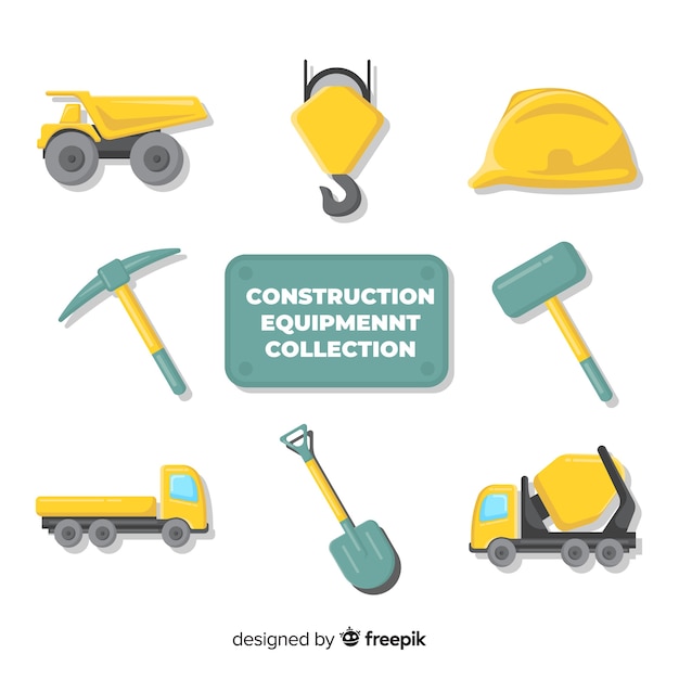 Free Vector | Flat Construction Tools Collection