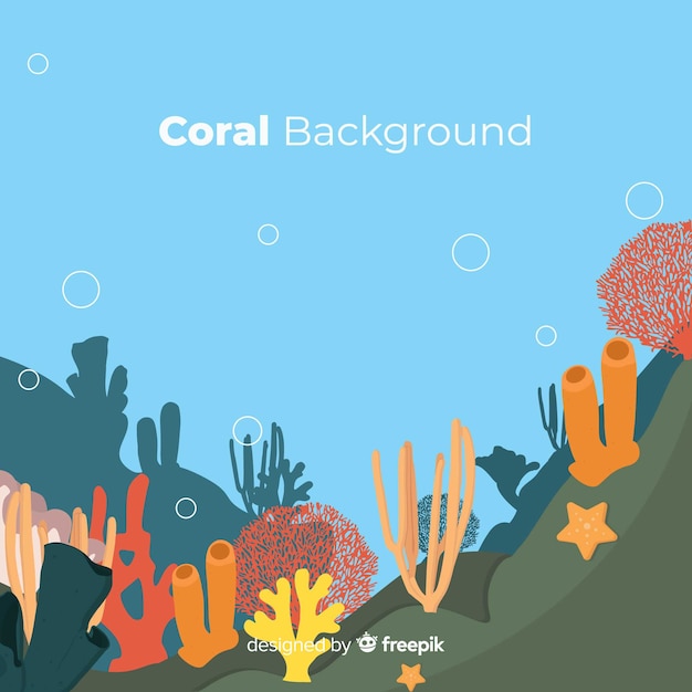 Free Vector | Flat coral background