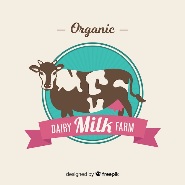 Download Free Download Free Flat Cow With Ribbon Organic Milk Logo Vector Freepik Use our free logo maker to create a logo and build your brand. Put your logo on business cards, promotional products, or your website for brand visibility.