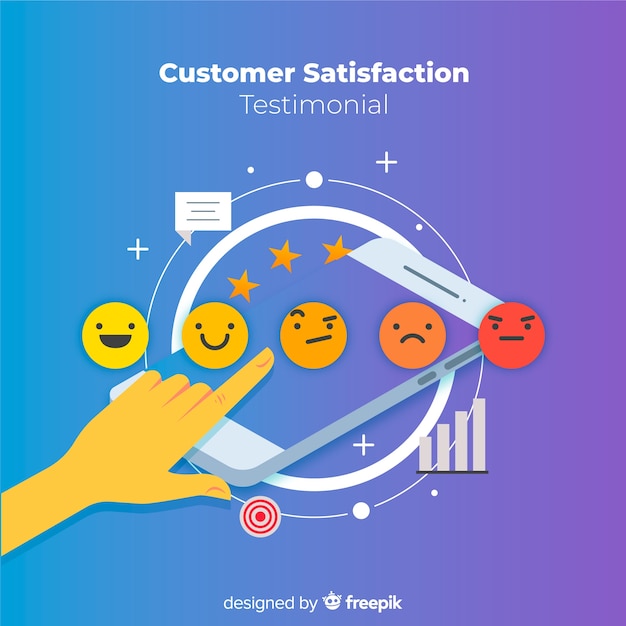 Flat customer satisfaction concept Free Vector