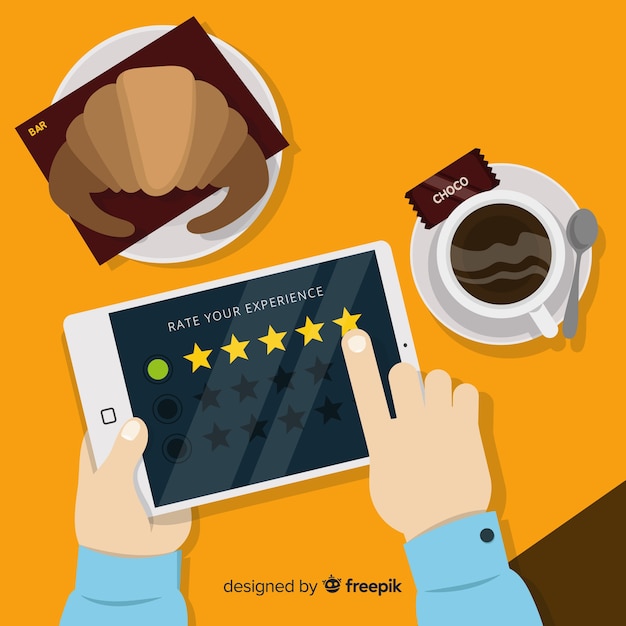 Flat customer satisfaction design Free Vector
