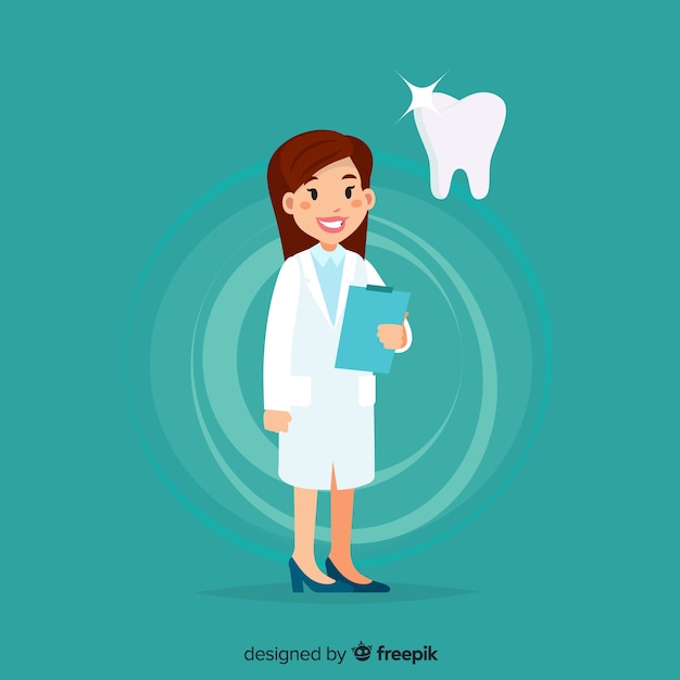 Flat dentist character | Free Vector