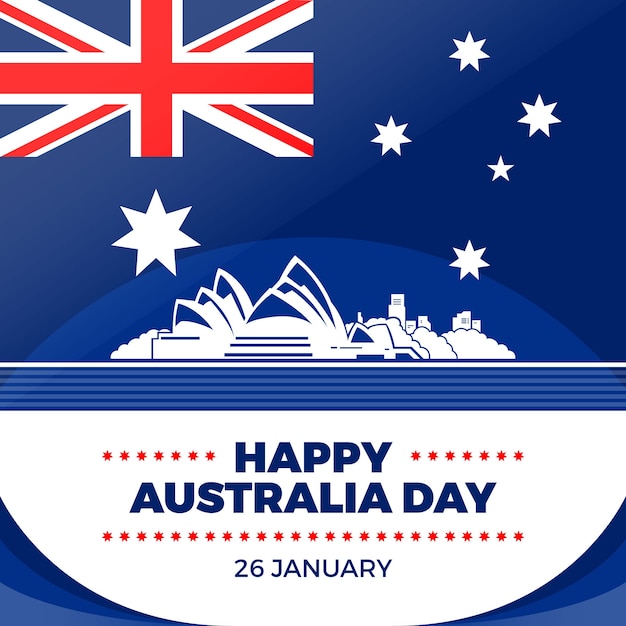 Premium Vector | Flat design australia day concept