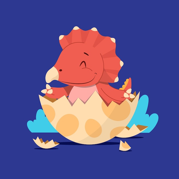 Premium Vector | Flat design baby dinosaur