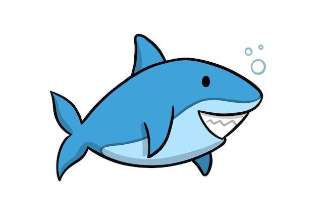 Free Vector | Flat design baby shark in cartoon style