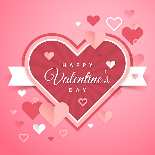 Free Vector | Flat design background valentine's day