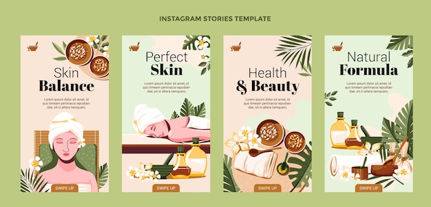 Premium Vector | Flat design beauty template