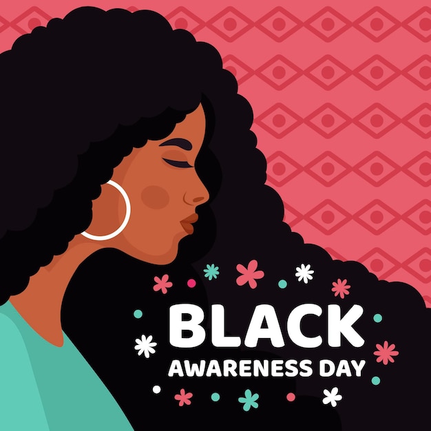 Free Vector Flat design black awareness day