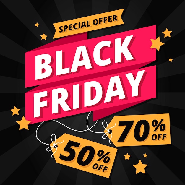 Free Vector | Flat design black friday theme