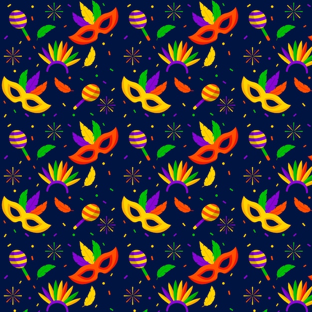 Free Vector | Flat design brazilian carnival pattern