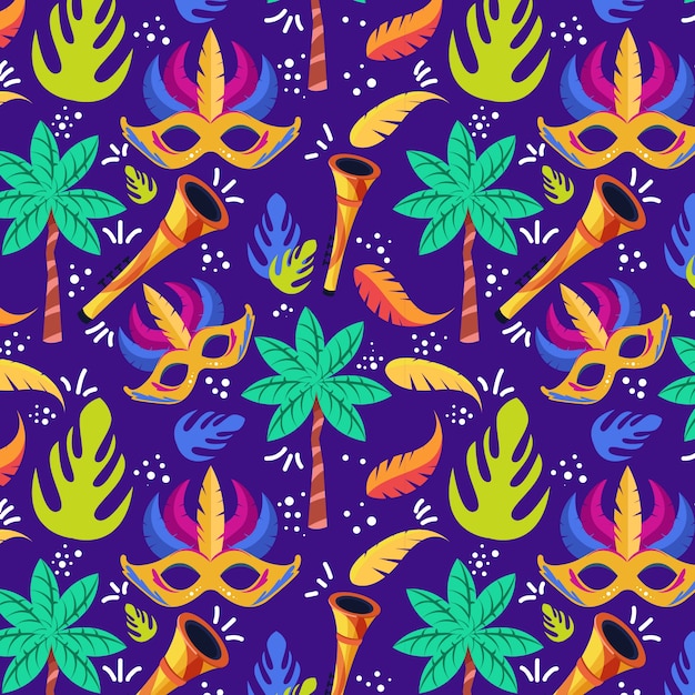 Free Vector | Flat design brazilian carnival pattern