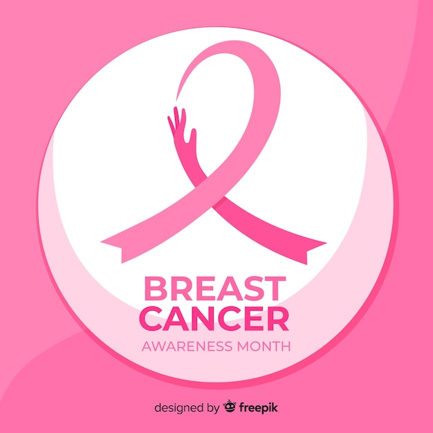 Download Flat design breast cancer awareness ribbon Vector | Free Download