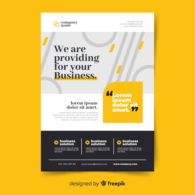 Free Vector | Flat design business flyer template