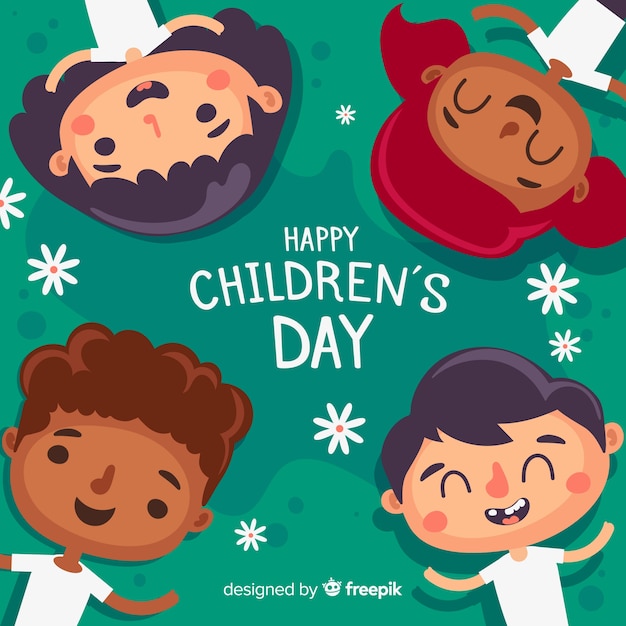 Free Vector | Flat design children's day background