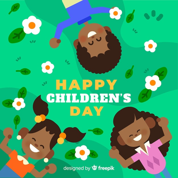 Flat design children's day background Vector | Free Download