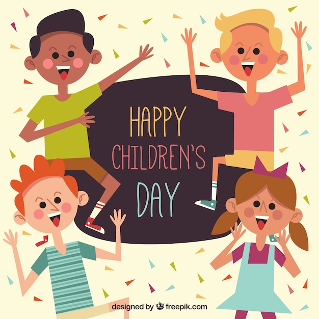 Flat design for childrens day | Free Vector