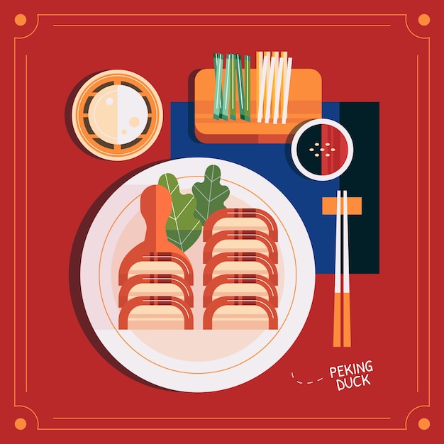 Premium Vector | Flat design chinese food illustration
