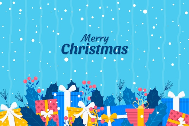 Free Vector | Flat design christmas background