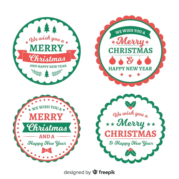Download Free Flat Design Christmas Label Collection Free Vector Use our free logo maker to create a logo and build your brand. Put your logo on business cards, promotional products, or your website for brand visibility.