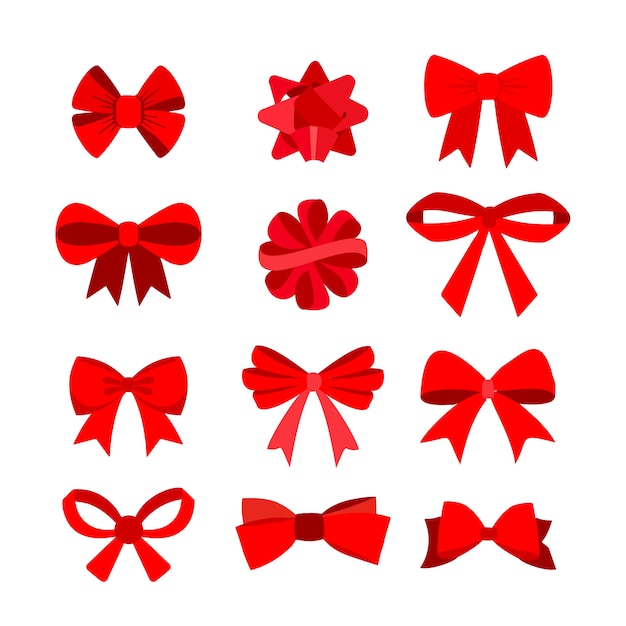 Download Free Vector | Flat design christmas ribbon collection