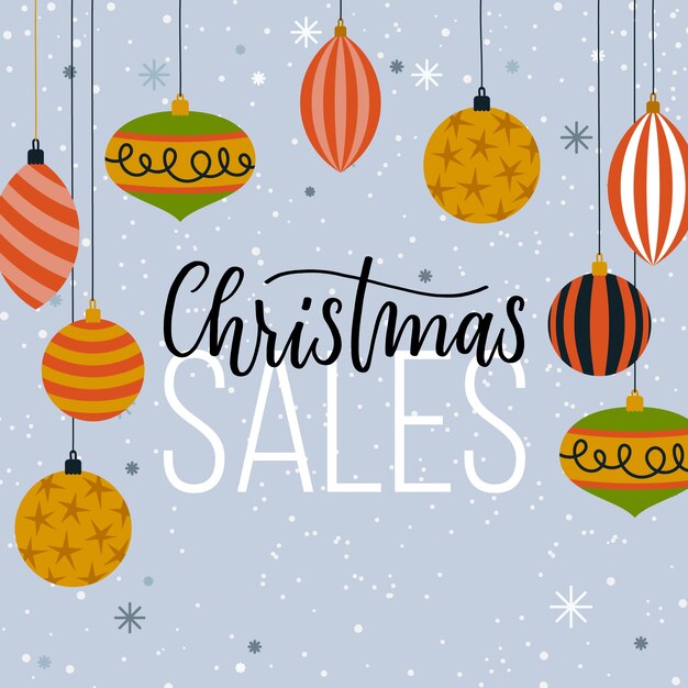 Free Vector  Flat design christmas sale concept