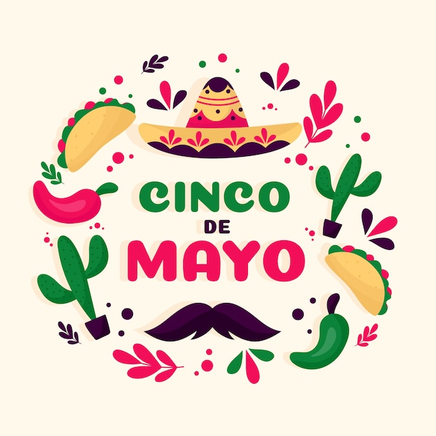 Free Vector | Flat design cinco de mayo concept