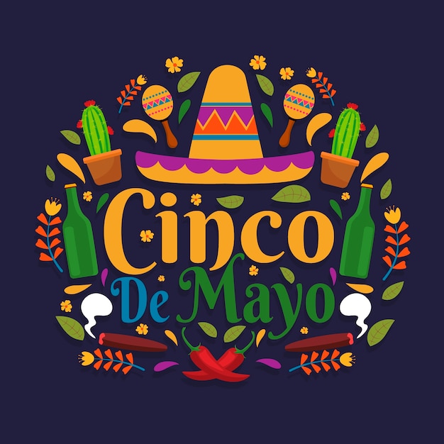 Free Vector Flat Design Cinco De Mayo Design 1302