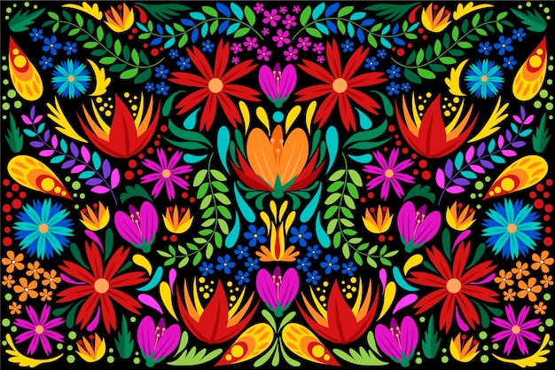 Free Vector | Flat design colorful mexican background