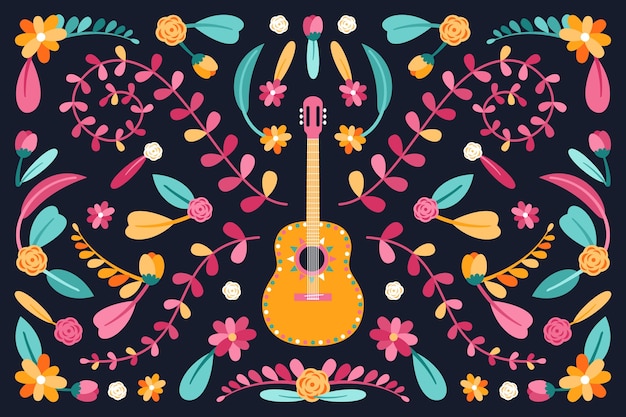 Free Vector | Flat design colorful mexican wallpaper style