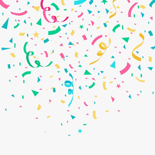 Flat design confetti background design | Free Vector