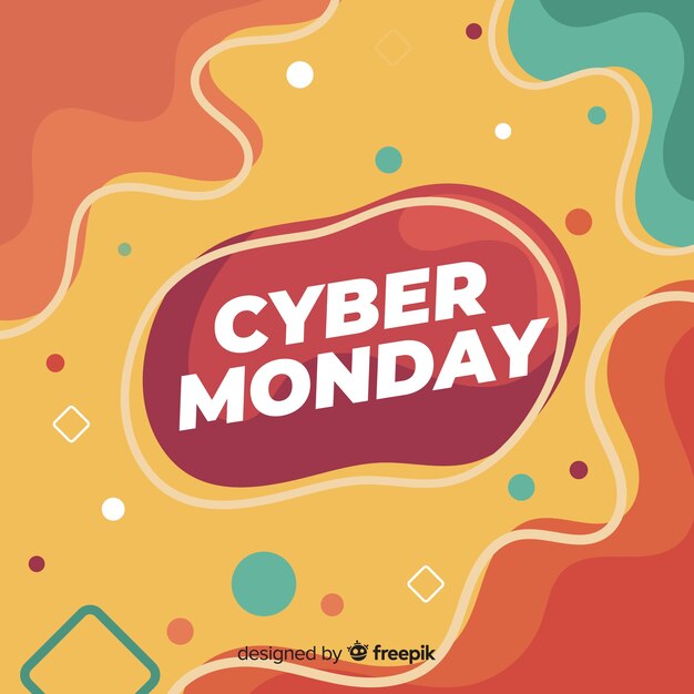 Free Vector | Flat design cyber monday background