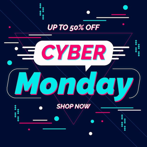 Free Vector | Flat design cyber monday banner