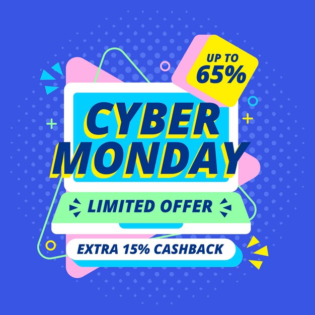 Free Vector | Flat design cyber monday concept