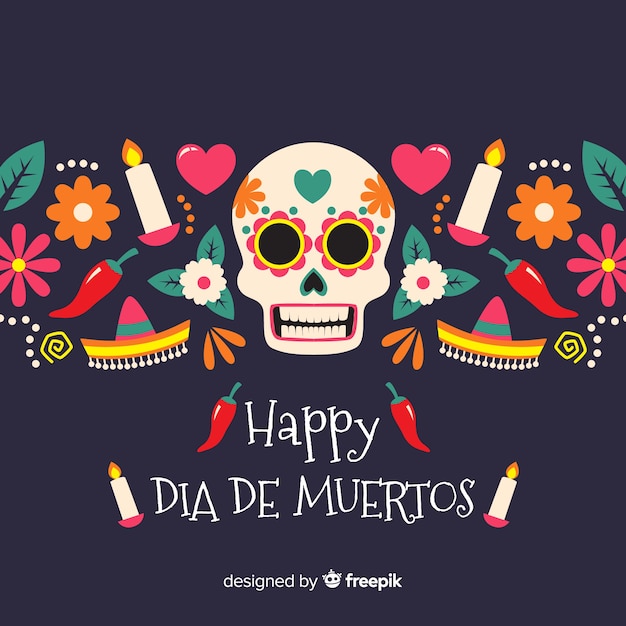 Free Vector | Flat design day of the dead background