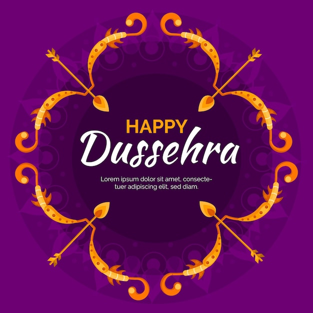 Premium Vector | Flat design dussehra concept