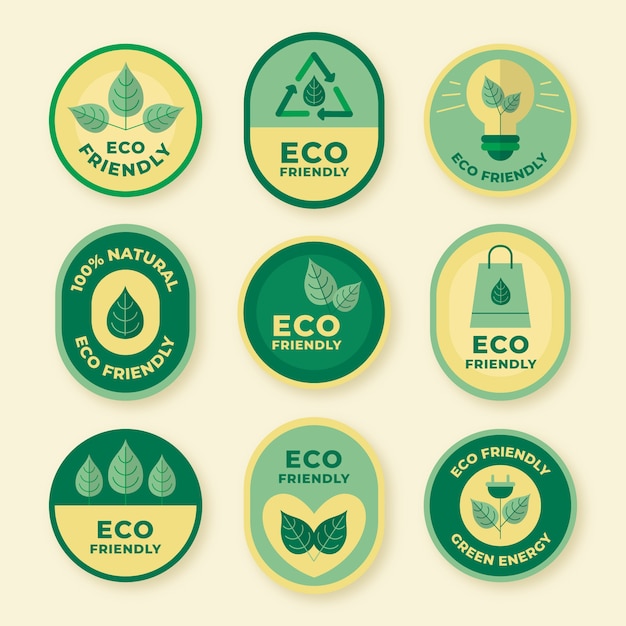 Premium Vector | Flat Design Eco Friendly Labels