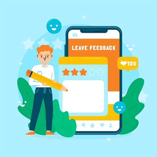 Free Vector | Flat Design Feedback Concept