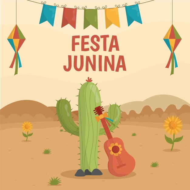 Free Vector | Flat design festa junina concept