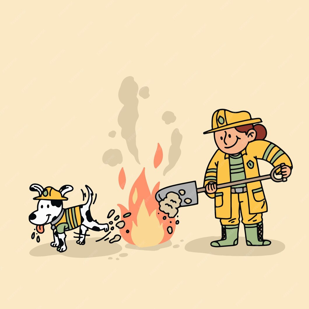 free-vector-flat-design-firefighters-putting-out-a-fire