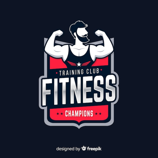 Download Free Flat Design Fitness Logo Template Free Vector Use our free logo maker to create a logo and build your brand. Put your logo on business cards, promotional products, or your website for brand visibility.