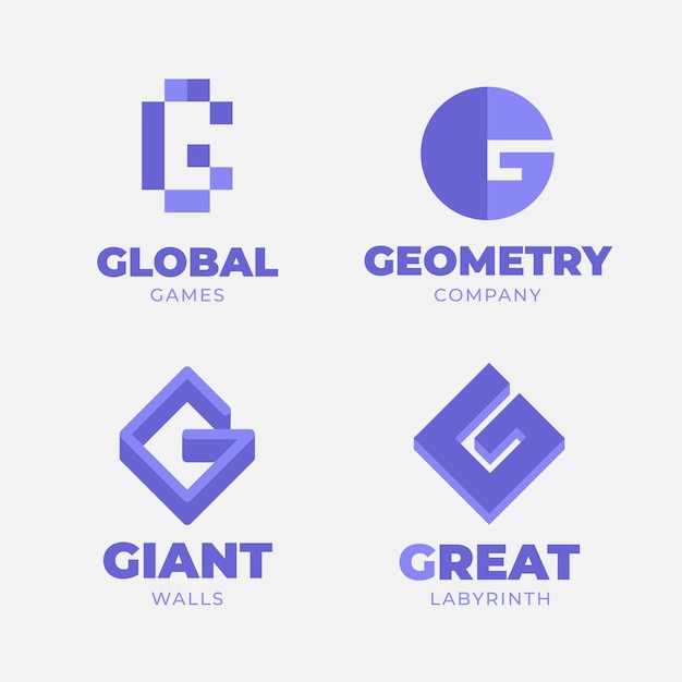 Free Vector Flat Design G Letter Logo Collection