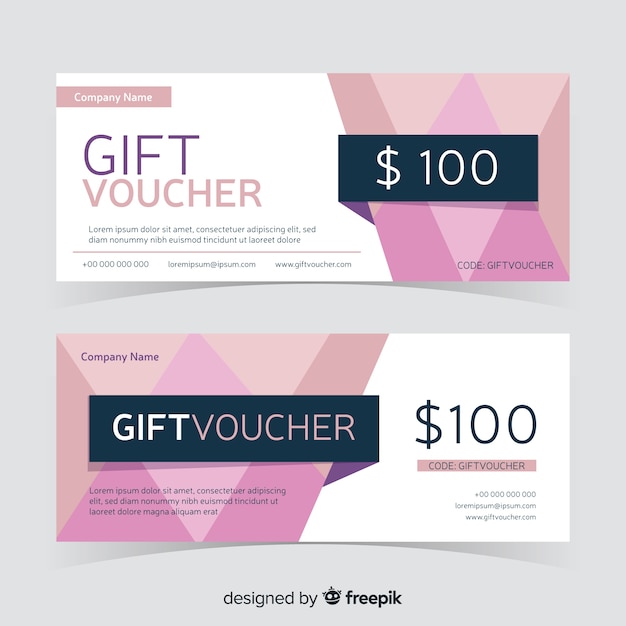 Premium Vector | Flat design gift voucher