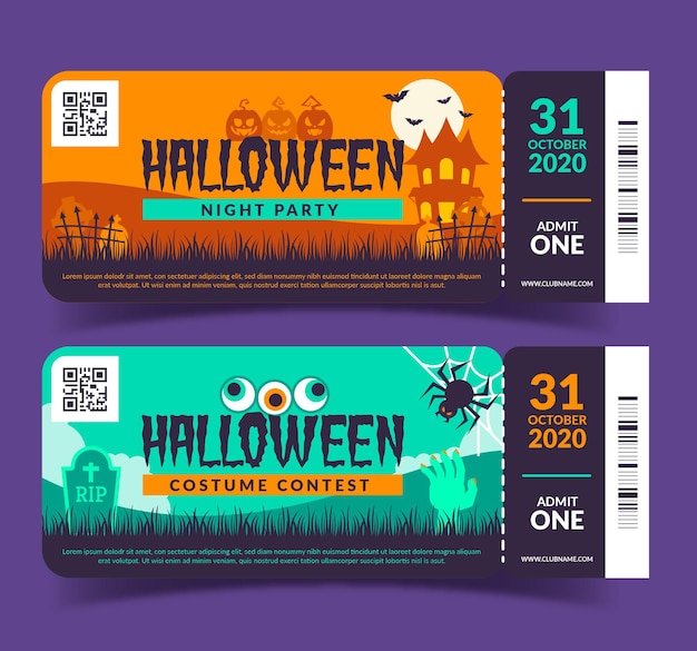 free-vector-flat-design-halloween-tickets
