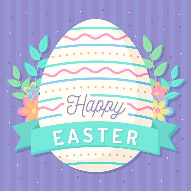 Free Vector | Flat design happy easter day