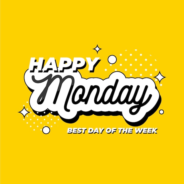 Free Vector | Flat design happy monday background