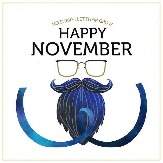 Free Vector | Flat design happy movember background