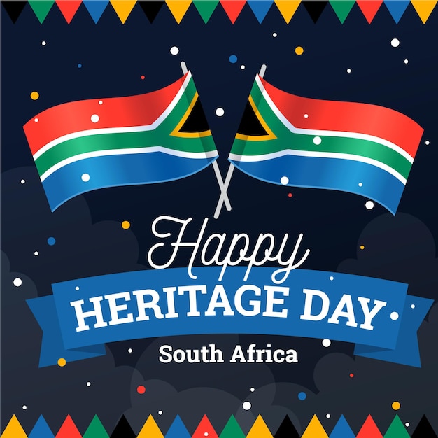 Free Vector Flat Design Heritage Day In South Africa Illustration 0139