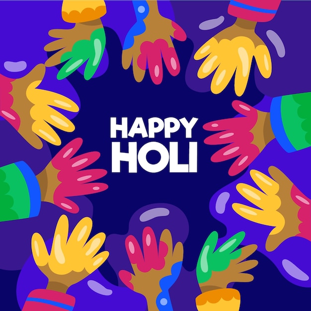 Free Vector | Flat design holi festival theme