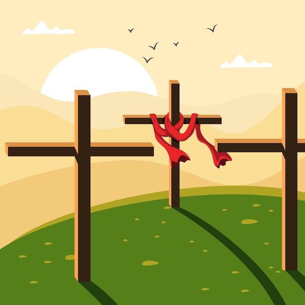 Flat design holy week concept | Free Vector