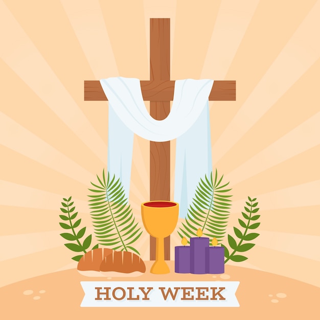 Free Vector | Flat design holy week religious theme